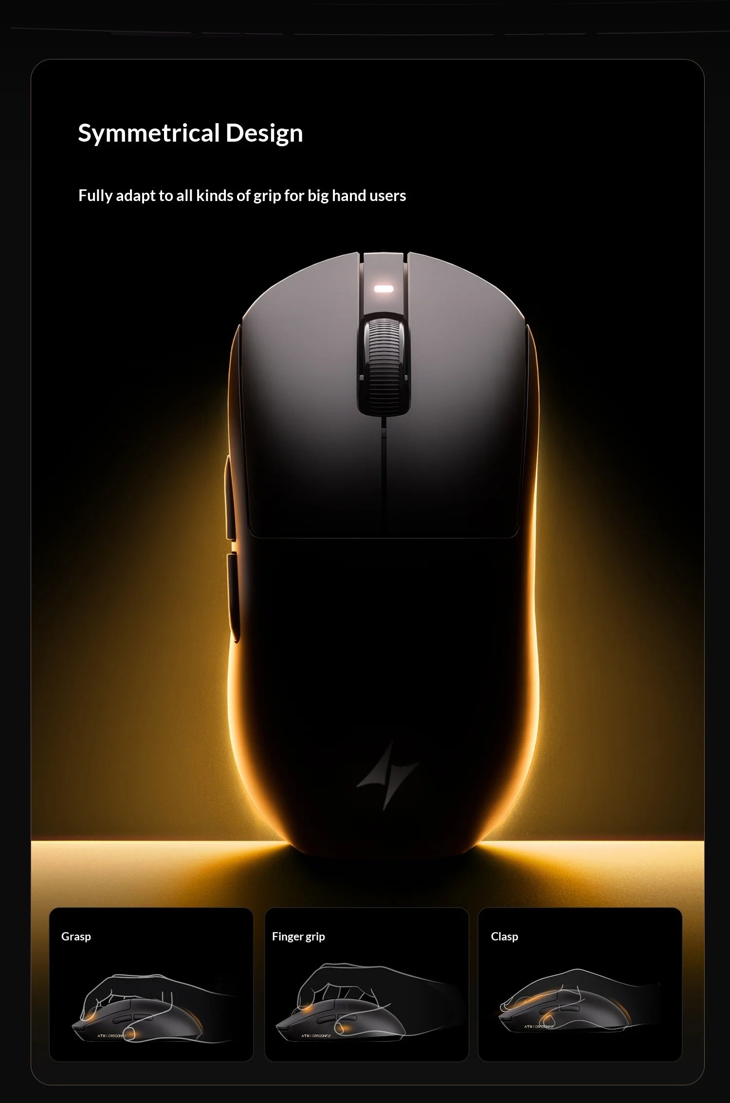 ATK Dragonfly A9 Ultimate: PAW3950 Ultra 8K Wireless Mouse
