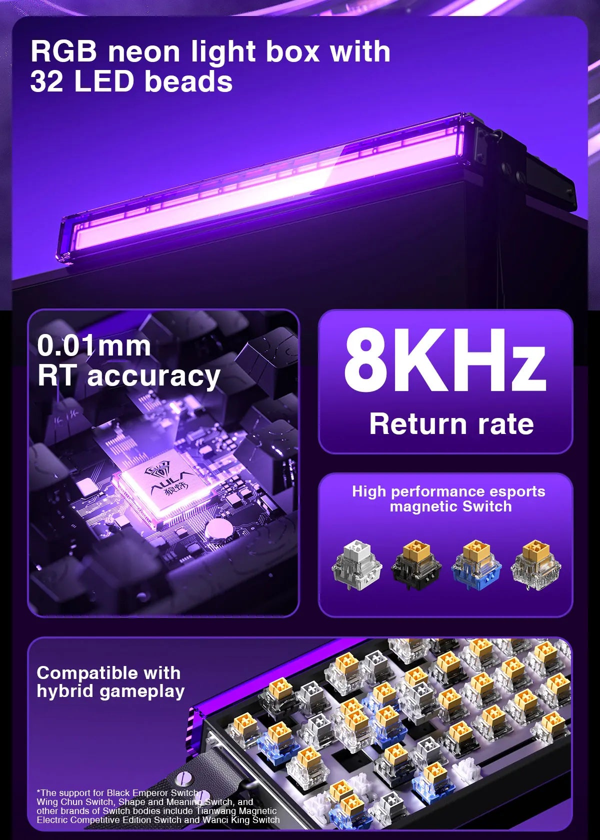 Aula Hero 68HE Keyboard: 8K Hall Effect Magnetic Edition