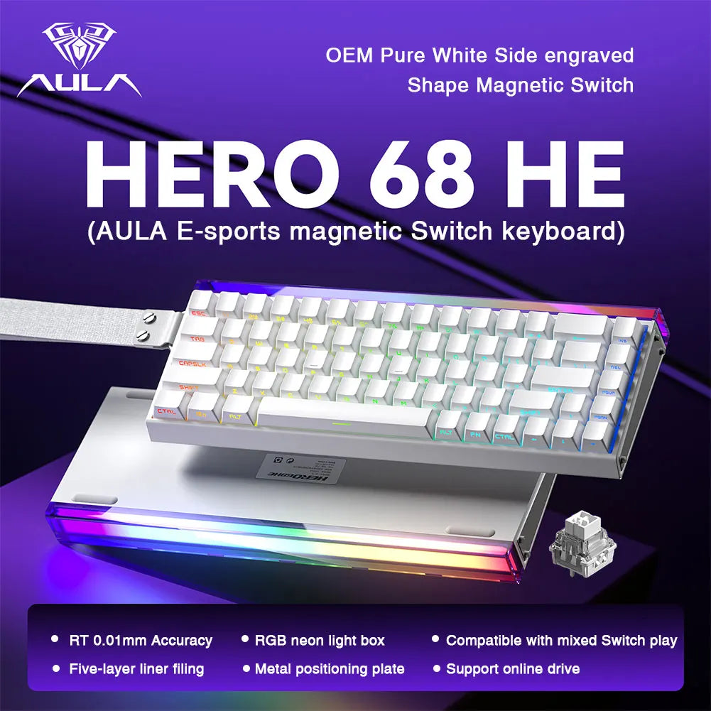 Aula Hero 68HE Keyboard: 8K Hall Effect Magnetic Edition