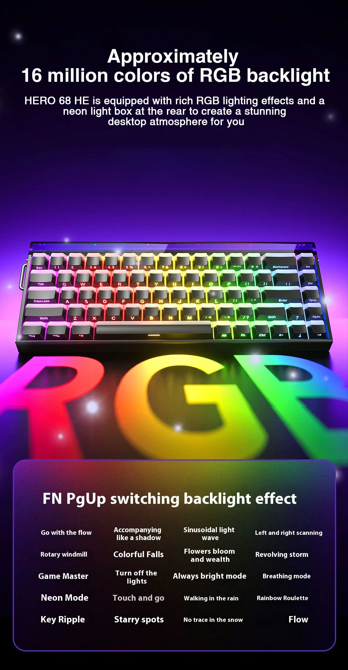 Aula Hero 68HE Keyboard: 8K Hall Effect Magnetic Edition