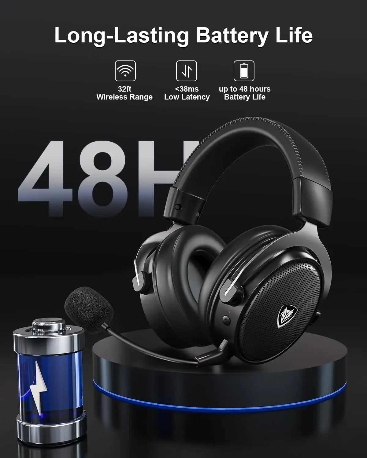 NUBWO G07 | Ultra-Low Latency 2.4GHz Wireless Gaming Headset