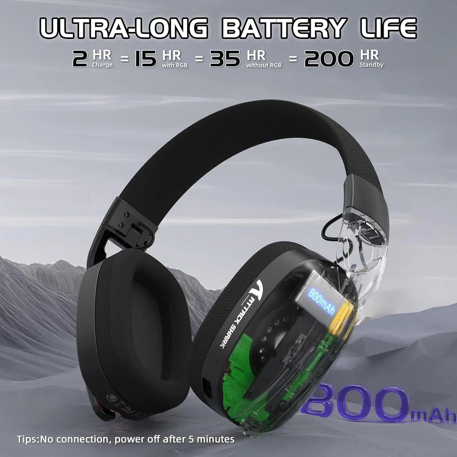 ATTACK SHARK L90 – Professional 7.2 Wireless Headset | Ultra-Light Series
