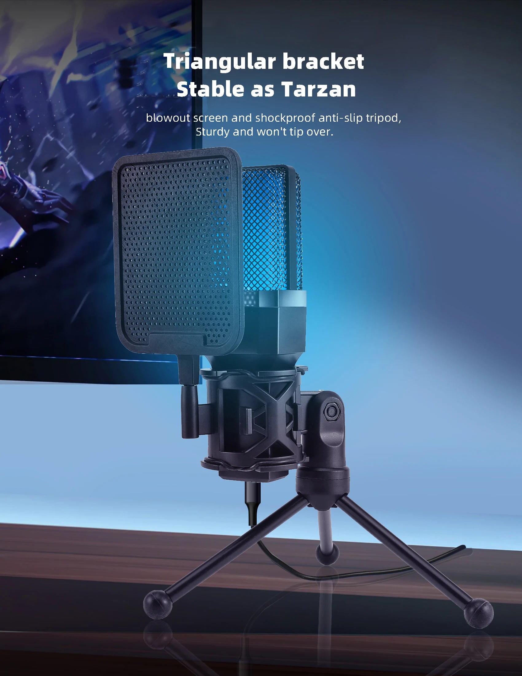 Microphone Titan USB: Professional RGB Streaming Kit