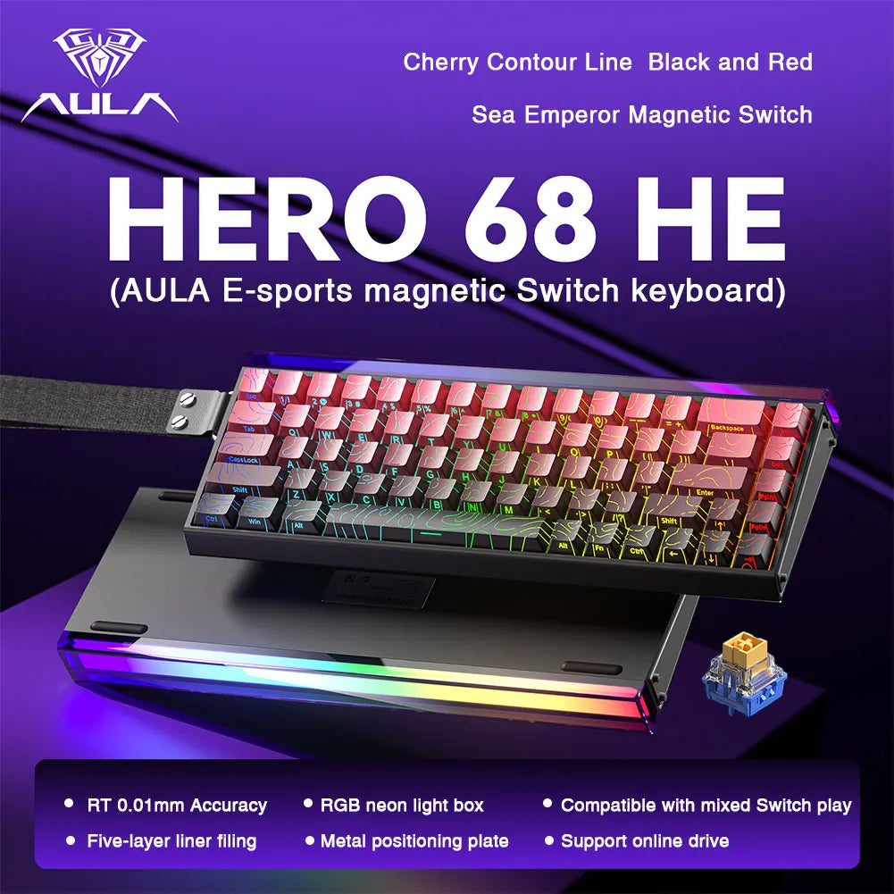 Aula Hero 68HE Keyboard: 8K Hall Effect Magnetic Edition