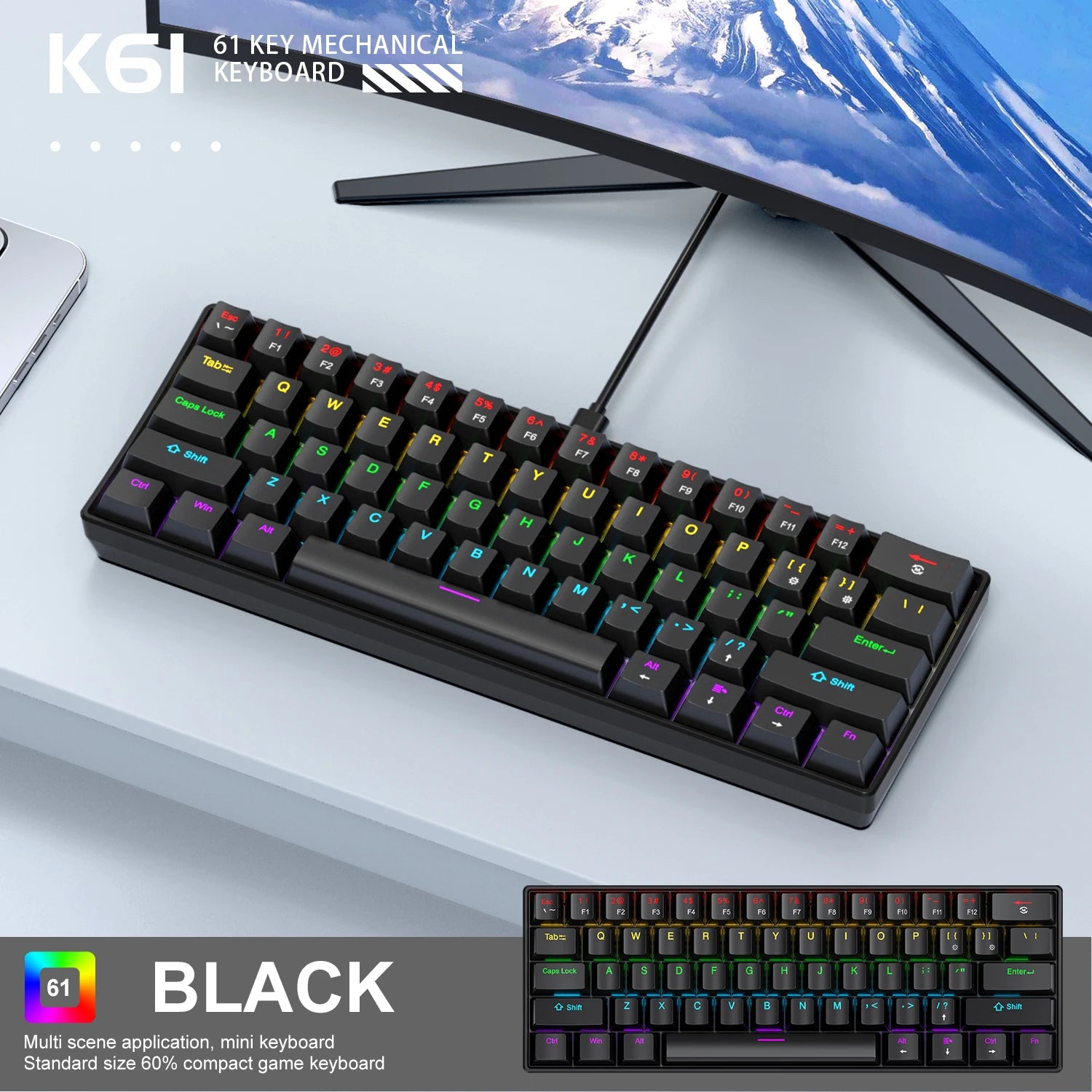 Pulse 60 Keyboard: Mechanical RGB Gaming Edition