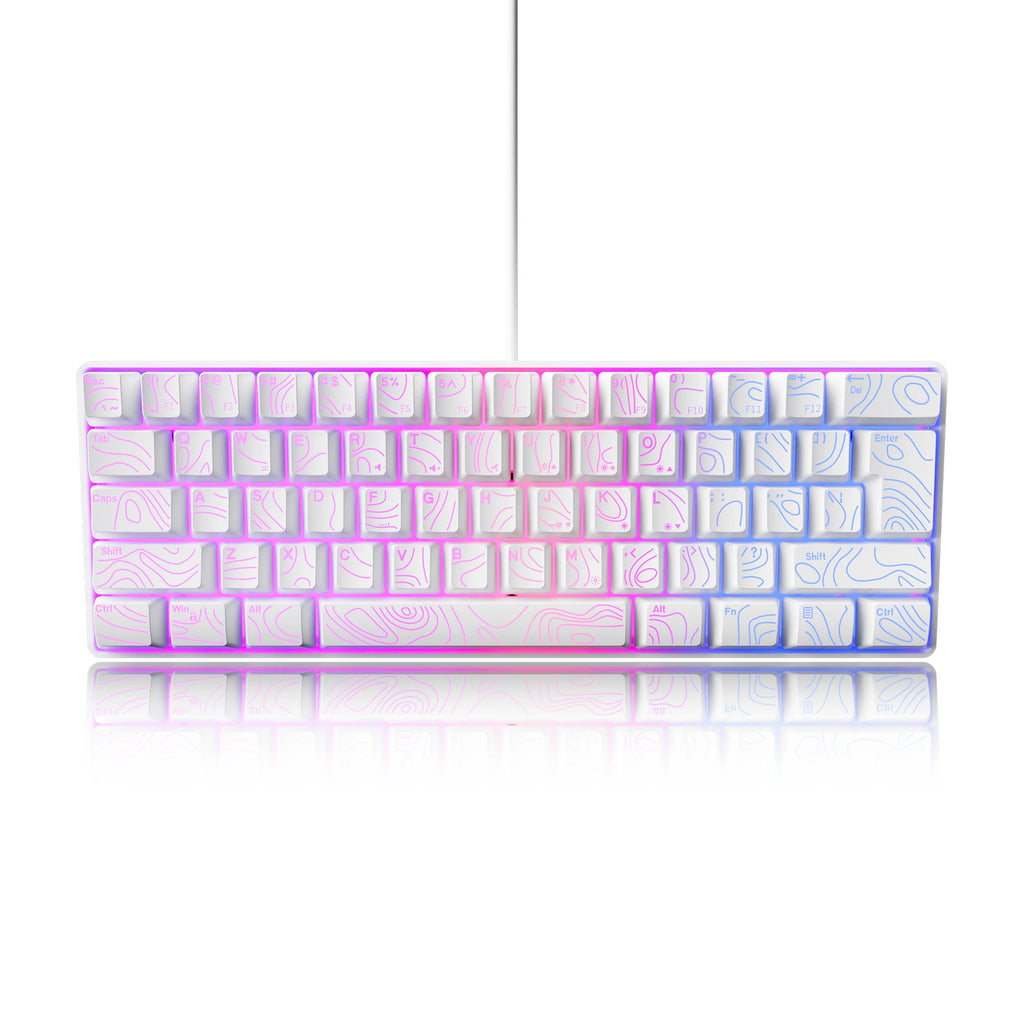 Ghost 60 Keyboard: Compact White RGB Edition