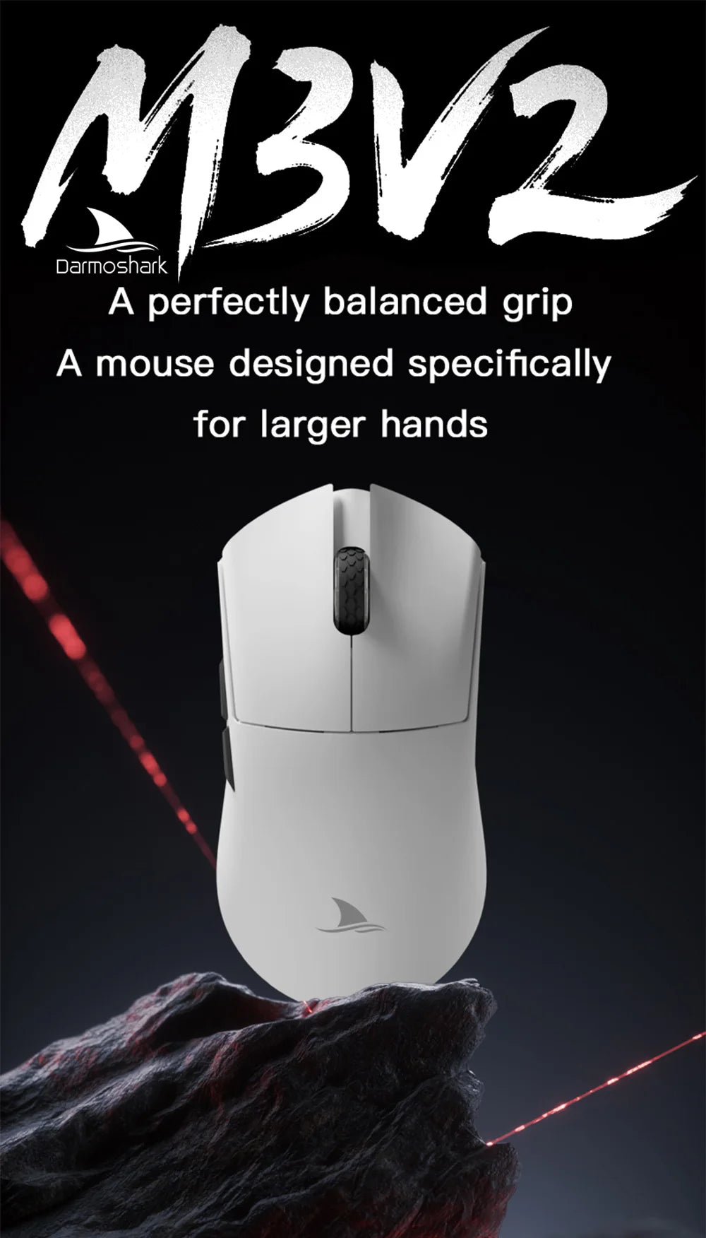 Darmoshark M3 V2 Double 8K: PAW3395 Sensor | 26K DPI Tri-Mode Mouse