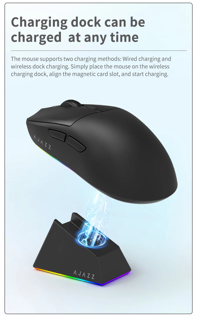 AJ139 V2 Performance: Superlight Wireless Gaming Mouse (12K DPI)