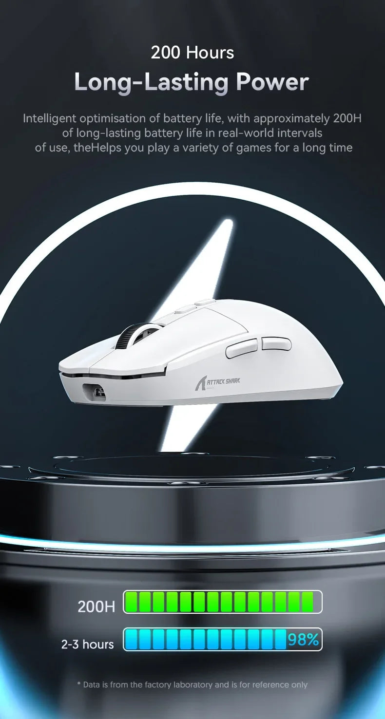 Attack Shark X6: Tri-Mode Wireless Gaming Mouse with Charging Dock