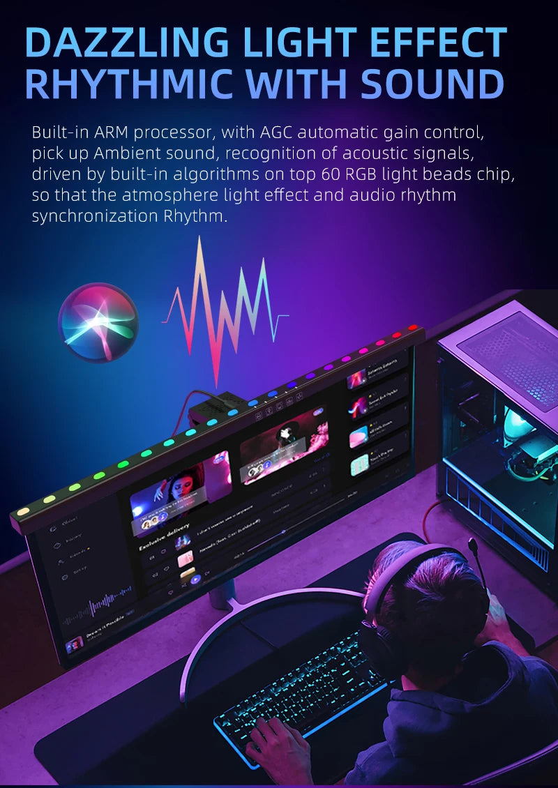 Lumina Pro: Dual-Source Monitor Light Bar with RGB Backlight