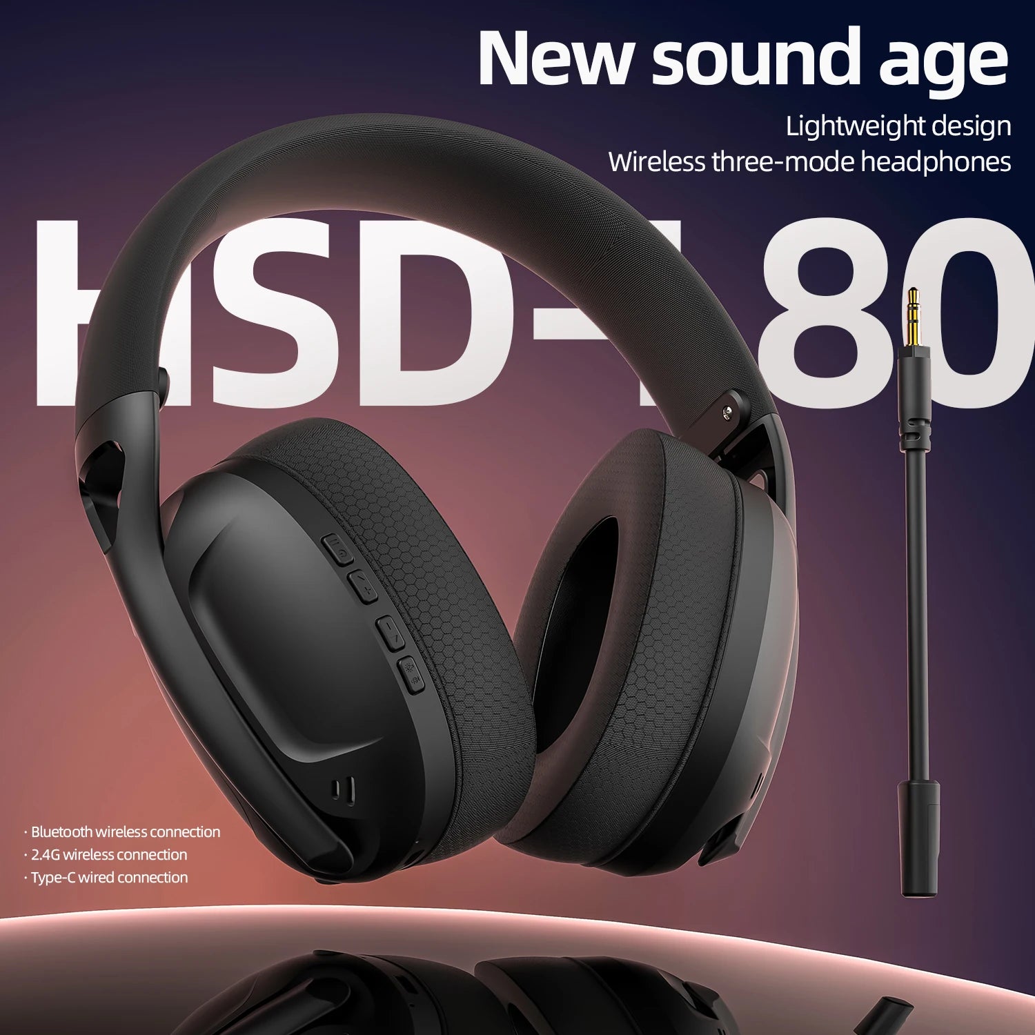 SMAILWOLF L80/ G900 PRO – High-Performance Tri-Mode Wireless Headset for PC & Laptop