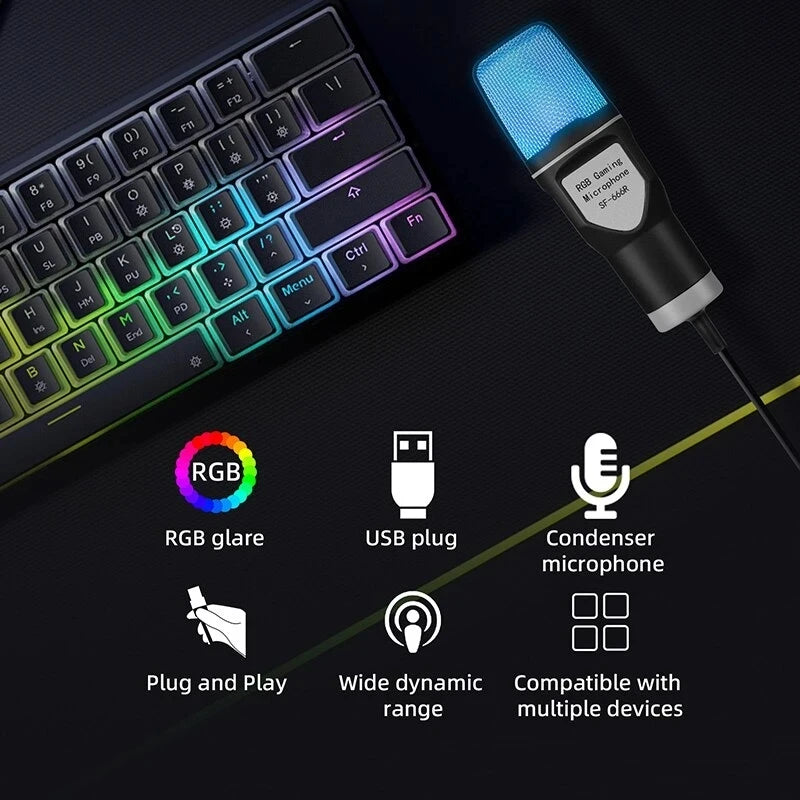 Microphone Titan USB: Professional RGB Streaming Kit