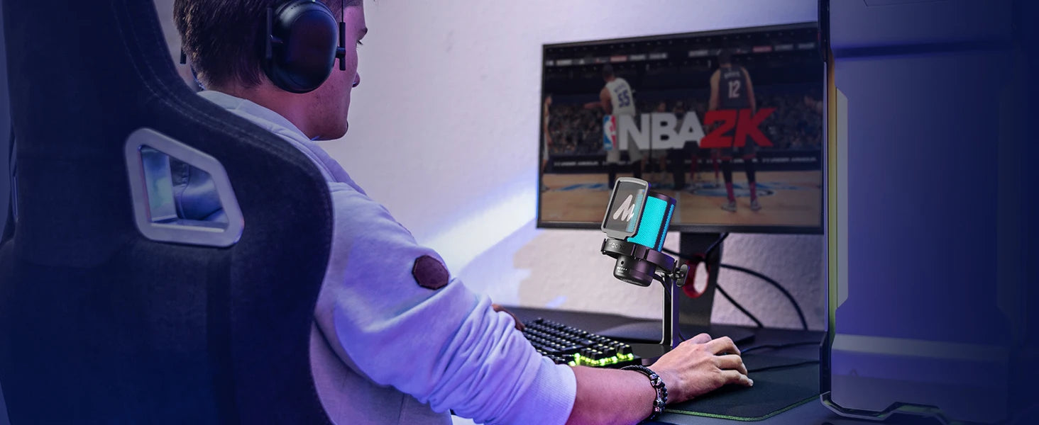 Maono DGM20 Series – Intelligent USB Gaming Mic with Noise Cancellation