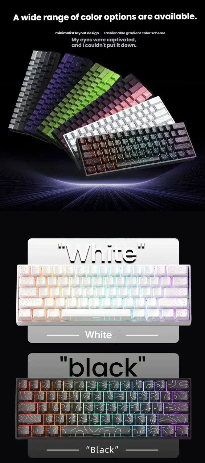 K61 USB Mini Mechanical Keyboard – Professional Hot-Swappable Gaming Series