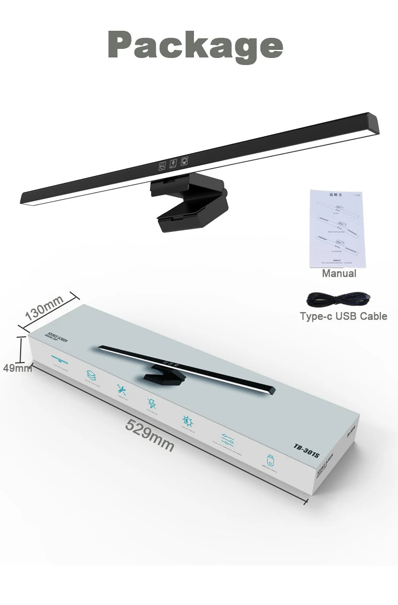 Lumina Task Light: Premium USB Monitor Bar