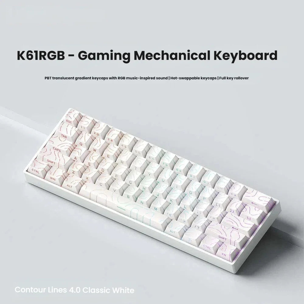 K61 USB Mini Mechanical Keyboard – Professional Hot-Swappable Gaming Series