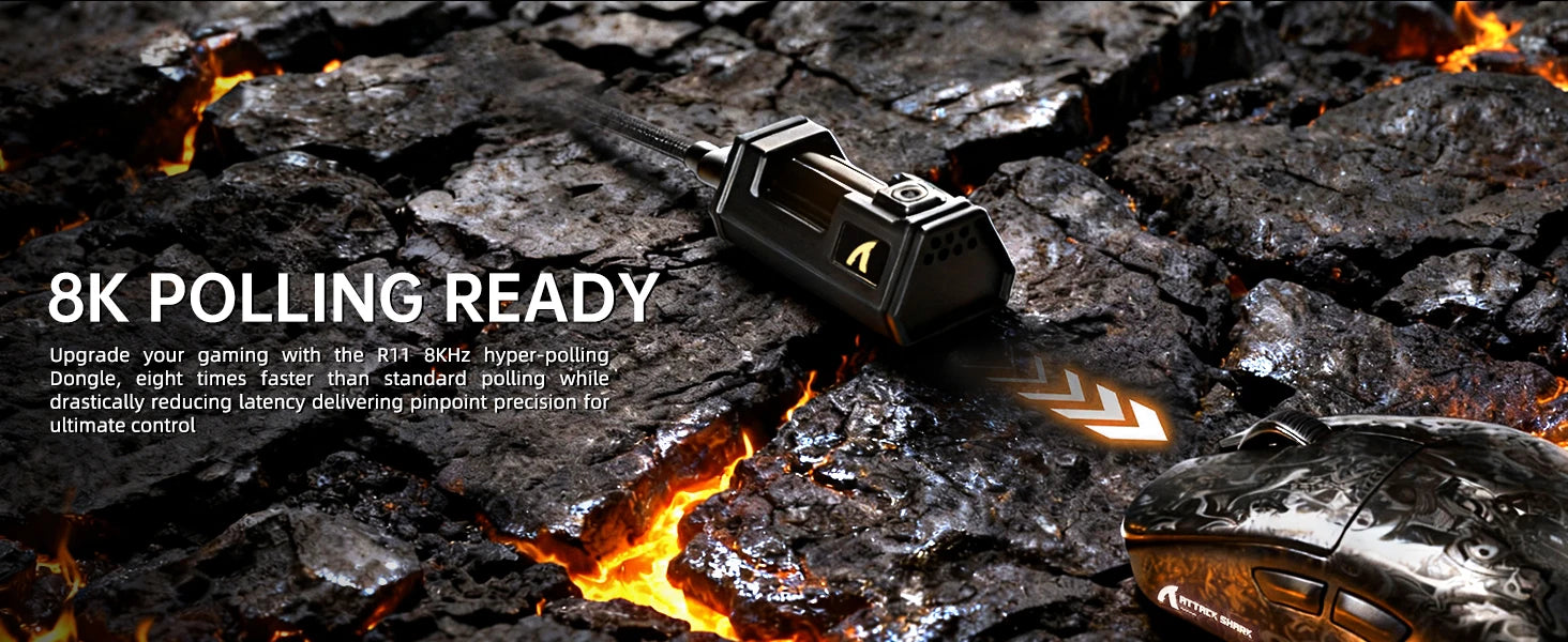 Attack Shark R11 Ultra: Carbon Fiber 8K Gaming Mouse