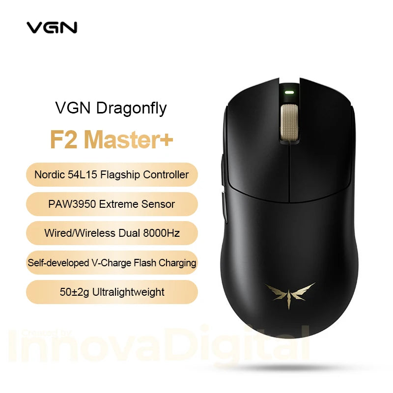 VXE Dragonfly F2 Ultra: PAW3950 Flagship 8K Wireless Mouse