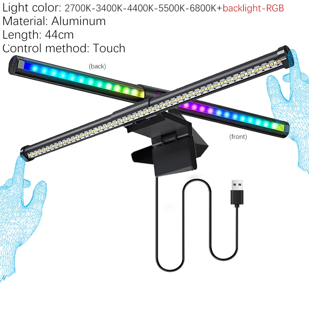 Lumina Pro: Dual-Source Monitor Light Bar with RGB Backlight
