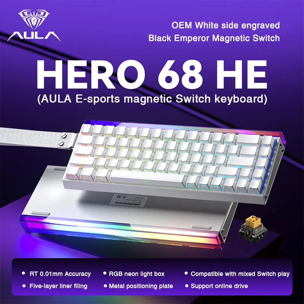 Aula Hero 68HE Keyboard: 8K Hall Effect Magnetic Edition
