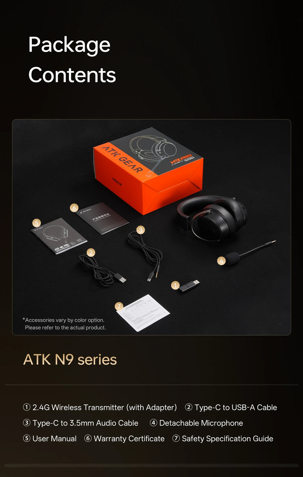 ATK N9 Pro/Ultra E-sports Edition: Low Latency 2.4GHz Wireless Headphone