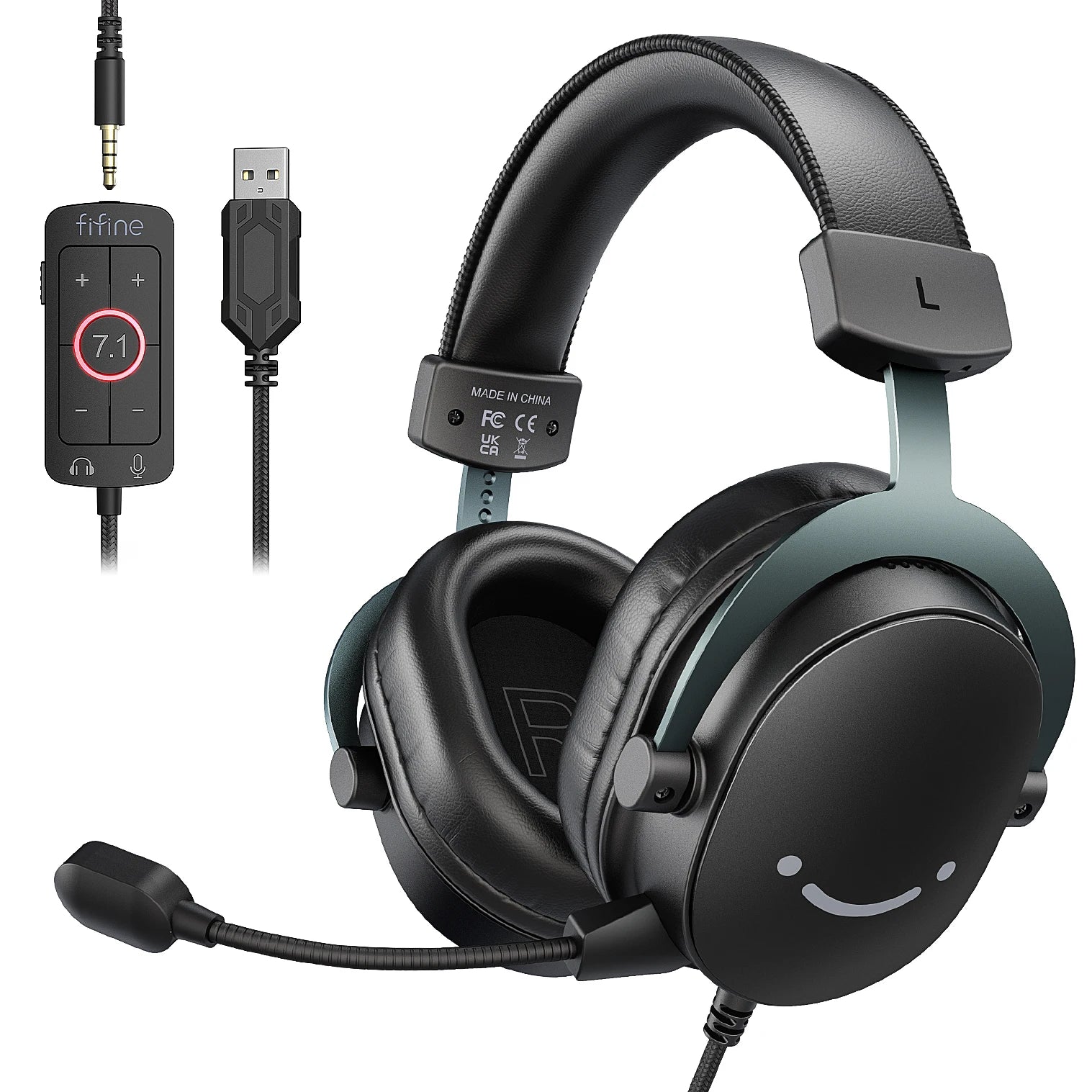 FIFINE H9 Professional Series | 7.1 Audio Headset with External Control Box