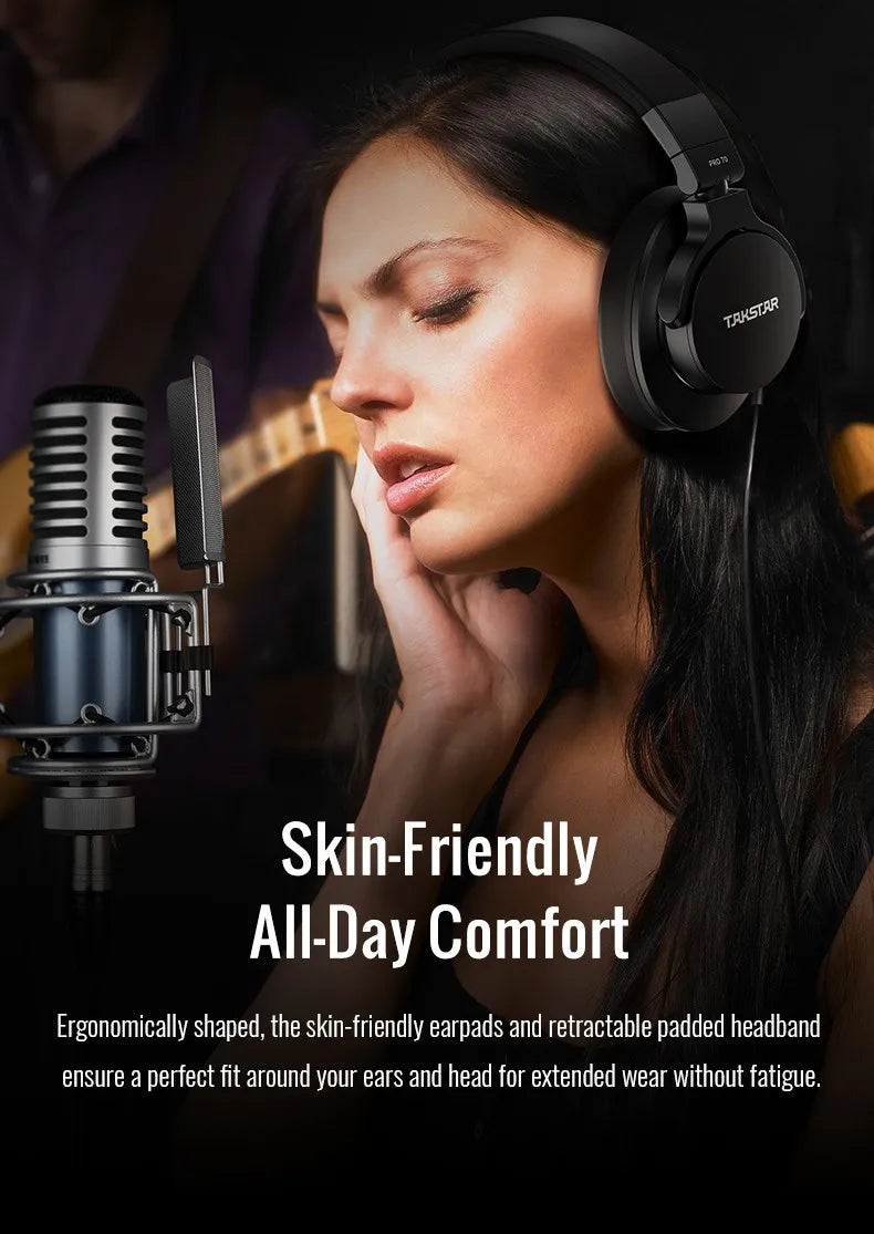 TAKSTAR PRO 70 – Fully Enclosed Professional Monitoring Headphones (Foldable)