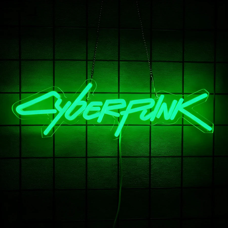 Cyberpunk Neon: Immersive 3D Gaming Wall Decor
