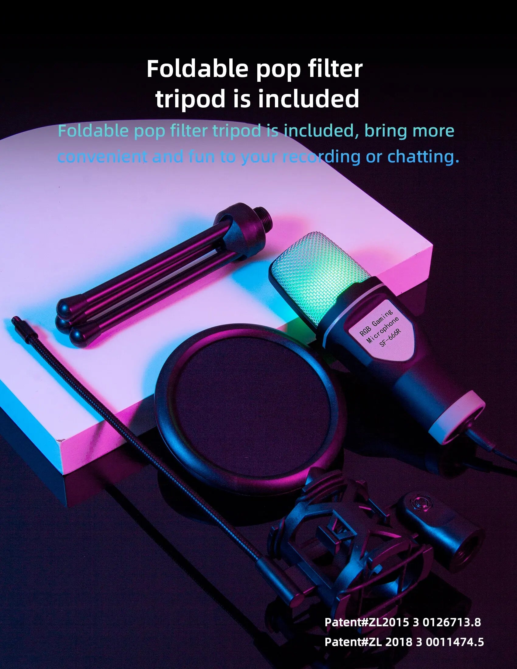 Microphone Titan USB: Professional RGB Streaming Kit