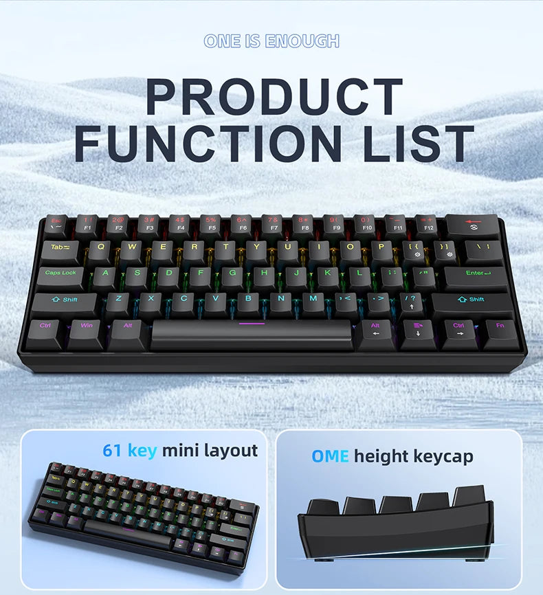 Pulse 60 Keyboard: Mechanical RGB Gaming Edition