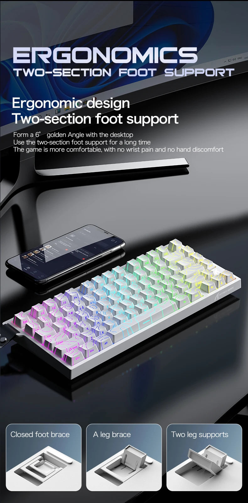 Attack Shark R82HE: Magnetic Rapid Trigger Gaming Keyboard