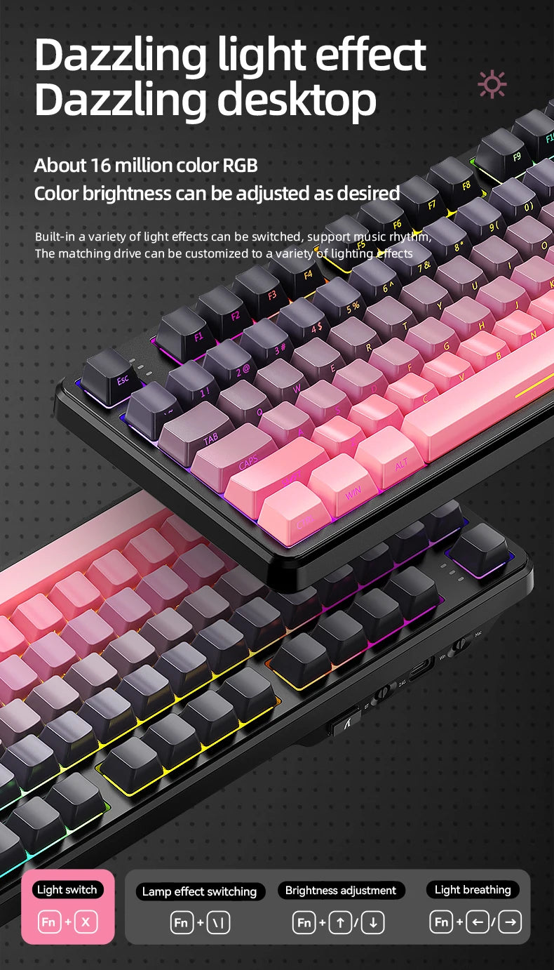 Attack Shark Keyboard X87: Tri-Mode Side-Lit Mechanical