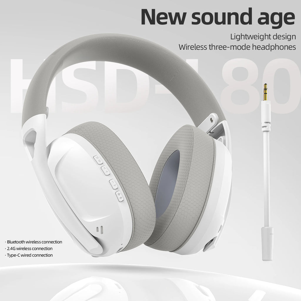 SMAILWOLF L80/ G900 PRO – High-Performance Tri-Mode Wireless Headset for PC & Laptop