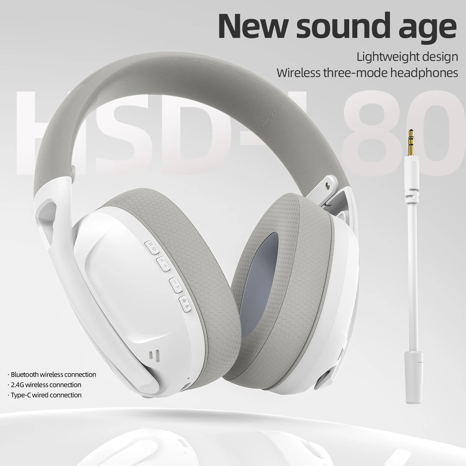 SMAILWOLF L80/ G900 PRO – High-Performance Tri-Mode Wireless Headset for PC & Laptop