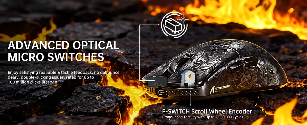 Attack Shark R11 Ultra: Carbon Fiber 8K Gaming Mouse