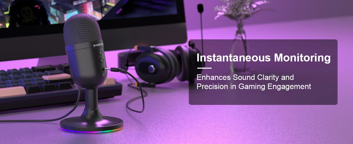 MageGee Professional USB Condenser Mic | Intelligent Noise Reduction Series