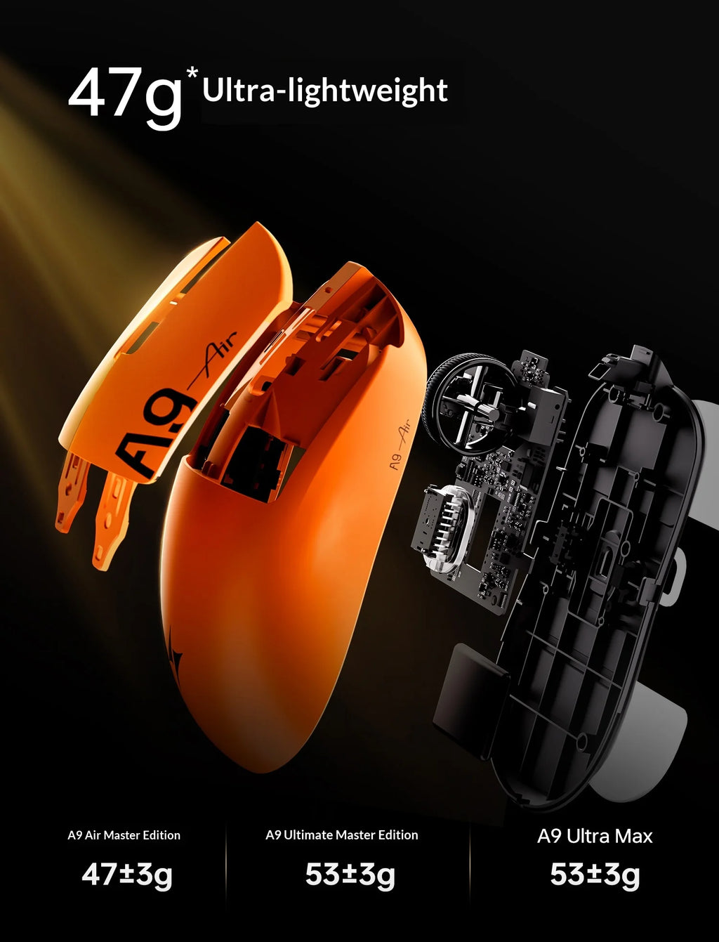 ATK Dragonfly A9 Ultimate: PAW3950 Ultra 8K Wireless Mouse