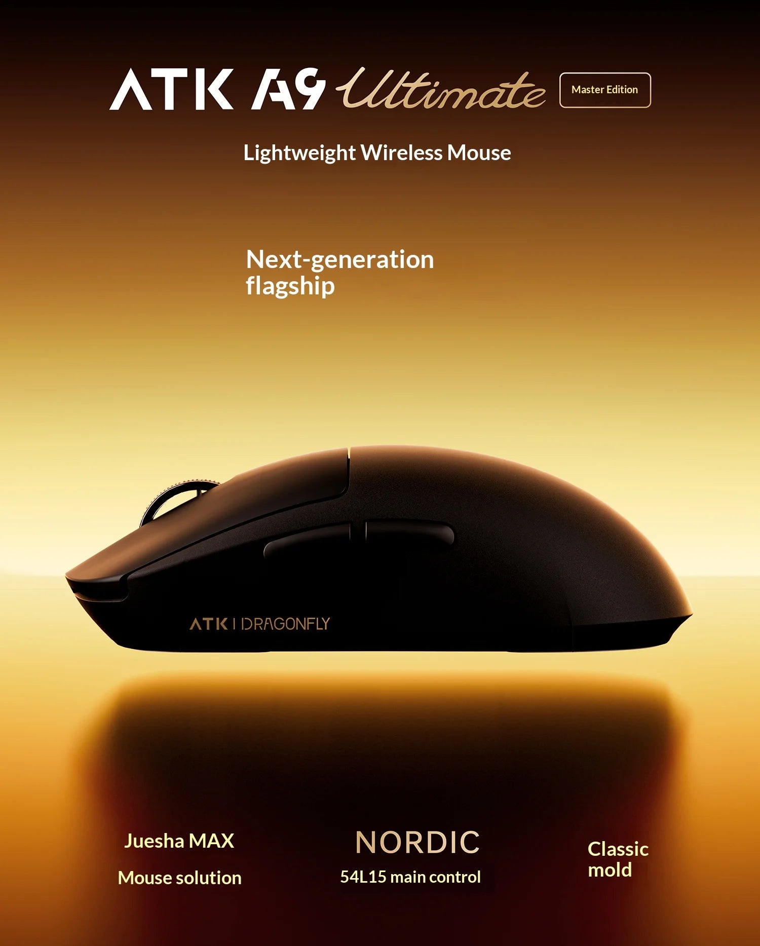ATK Dragonfly A9 Ultimate: PAW3950 Ultra 8K Wireless Mouse