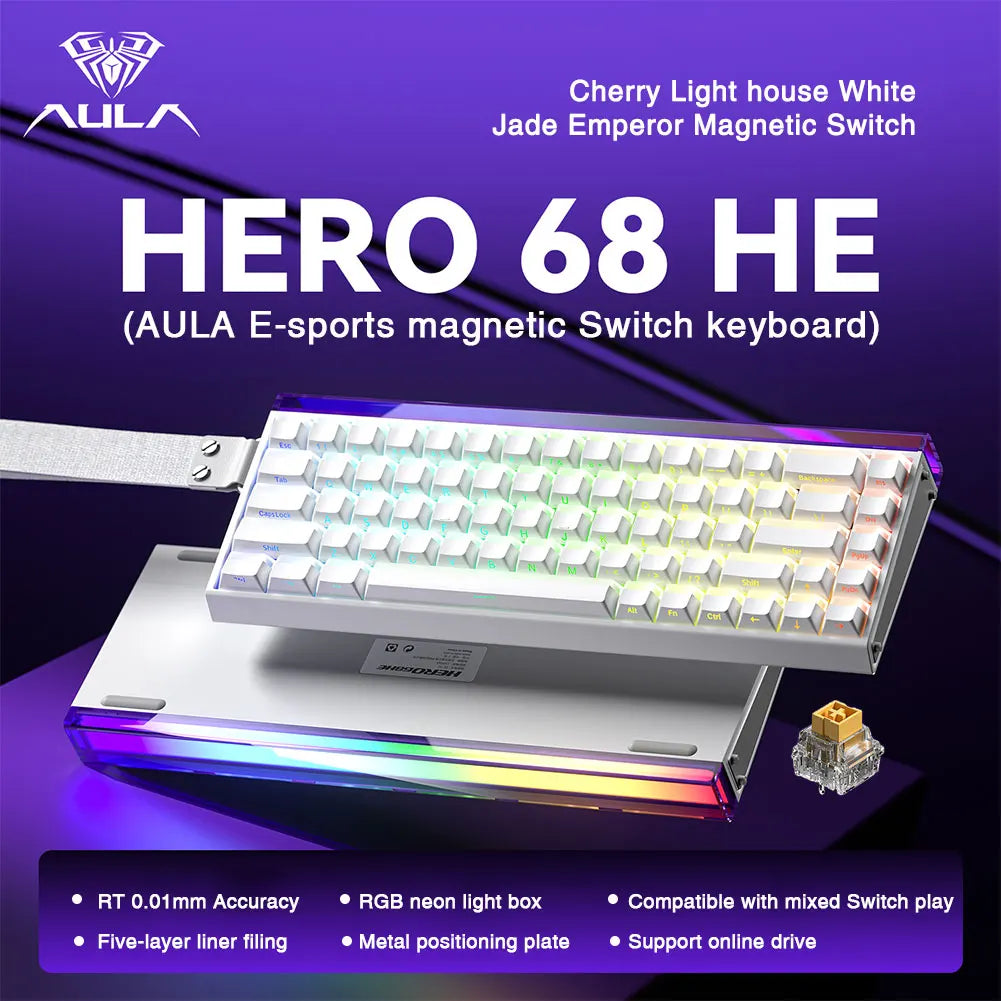 Aula Hero 68HE Keyboard: 8K Hall Effect Magnetic Edition
