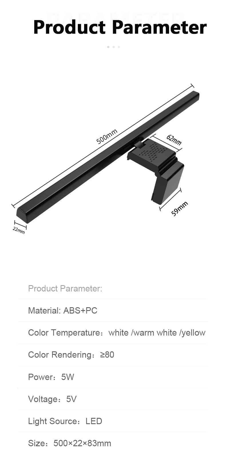 Lumina Task Light: Premium USB Monitor Bar